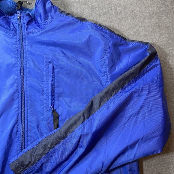 Nike Mens Full-Zip Blue/Black Fleece Lined Windbreaker Jacket Size Large - Picture 8 of 12